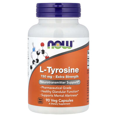 L-Тирозин, 750 mg, 90 вегетарианских капсул