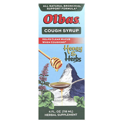 Сироп от кашля Olbas, Honey & Herbs, 4 fl oz (118 ml)