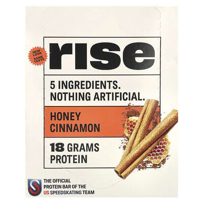 Protein Bar, Honey Cinnamon, 12 Bars, 2.1 oz (60 g) Each