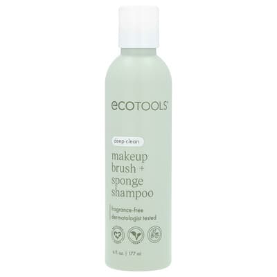 Makeup Brush + Sponge Shampoo, Fragrance Free, 6 fl oz (177 ml)