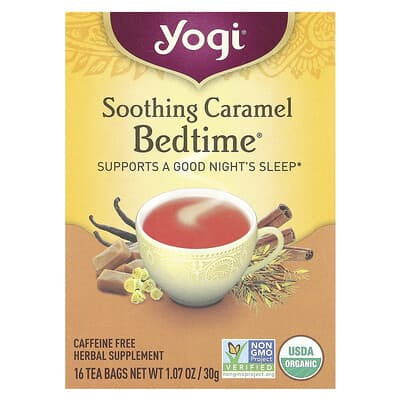 Bedtime®, карамель, без кофеина, 16 чайных пакетиков, 1.07 oz (30 g)