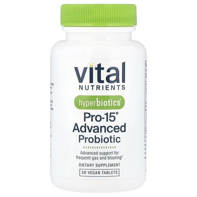 Пробиотик Hyperbiotics® Pro-15® Advanced, 30 веганских таблеток