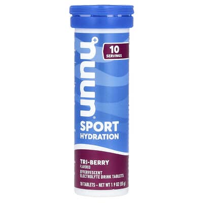 Sport Hydration, шипучий изотонический напиток, вкус Tri-Berry, 10 таблеток