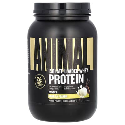 Сыворотка Animal Isolate Loaded Whey Protein™ Powder Vanilla 2 lb (907 g)