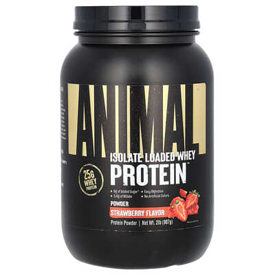 Isolate Loaded Whey Protein™ Powder, Strawberry, 2 lb (907 g)