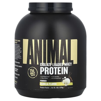 Isolate Loaded Whey Protein™ Powder, Vanilla, 4 lb (1.81 kg)