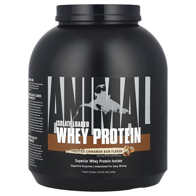 Animal протеиновый порошок Isolate Loaded Whey Protein™, Frosted Cinnamon Bun, 4 lb (1.81 kg)
