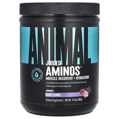 Порошок Juiced Aminos®, виноград, 14.3 oz (405 g)
