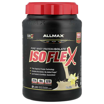Изолят сывороточного протеина ISOFLEX®, Pure Whey Protein Isolate, Vanilla, 2 lbs (907 g)