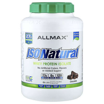 ISONatural™, Whey Protein Isolate, Chocolate, 5 lbs (2.27 kg)