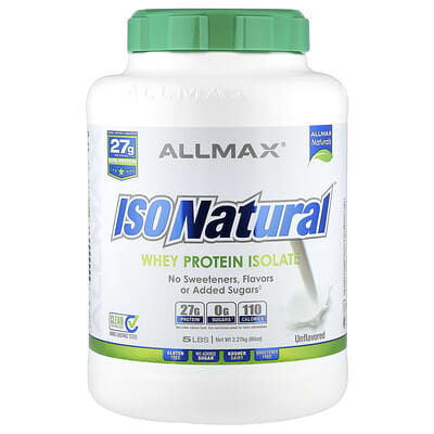 ISONatural™, Whey Protein Isolate, Unflavored, 5 lbs (2.27 kg)
