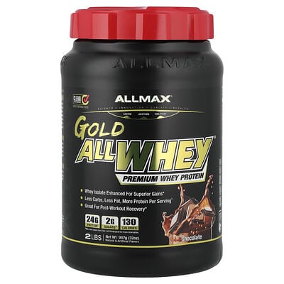 GOLD ALLWHEY®, премиальный сывороточный протеин, шоколад, 2 lbs (907 g)