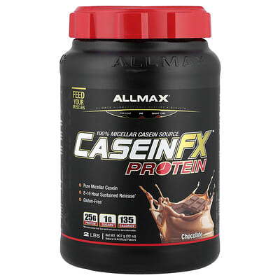 ALLMAX Casein-FX™, 100% казеиновый мицеллярный протеин, шоколад, 2 lbs (907 g)