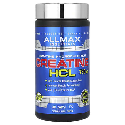 Creatine HCL, 750 mg, 90 Capsules