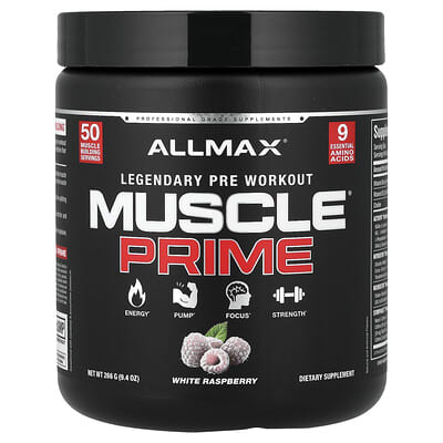 Muscle Prime®, Legendary Pre-Workout, White Raspberry, 9.4 oz (266 g)
