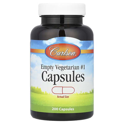 Empty Vegetarian #1 Capsules, 200 Capsules