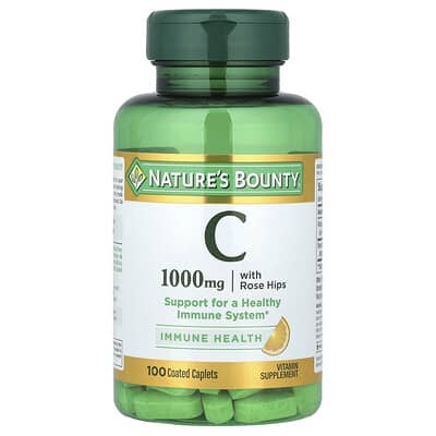 Vitamin C with Rose Hips, 100 Coated Caplets