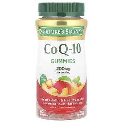 CoQ-10 Gummies, Peach Mango, 60 Gummies (100 mg per Gummy)