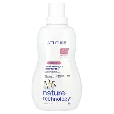 Стиральный порошок ATTITUDE Pink Grapefruit 35.2 fl oz (1.04 l)