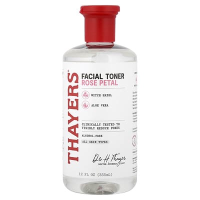 Thayers Facial Toner, Rose Petal, без спирта, для всех типов кожи, 12 fl oz (355 ml)