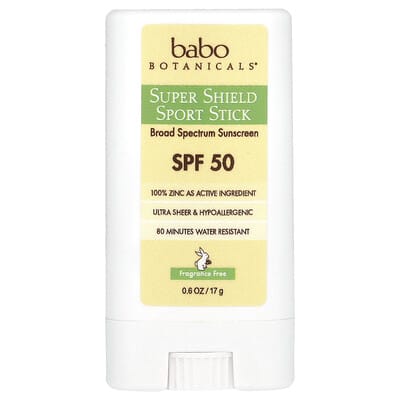 Стик Super Shield Sport, SPF 50, без аромата, 0.6 oz (17 g)