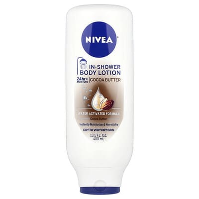 In-Shower Body Lotion, Cocoa Butter, 13.5 fl oz (400 ml)