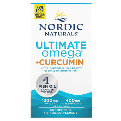 Ultimate Omega® + Curcumin, 60 мягких капсул