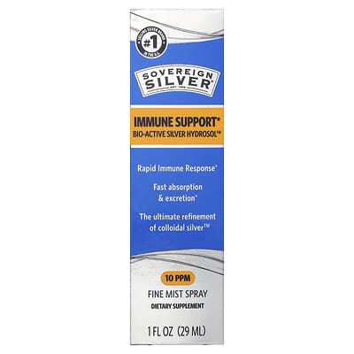 Гидрозоль серебра Sovereign Silver Bio-Active Silver Hydrosol™, мелкодисперсный спрей, 1 fl oz (29 ml)