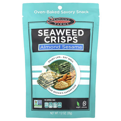Seaweed Crisps, Almond Sesame, 1.2 oz (35 g)