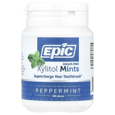 Xylitol Mints, Peppermint, без сахара, 180 Pieces