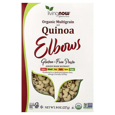 Living NOW® Органические макароны с киноа, без глютена, 227 g