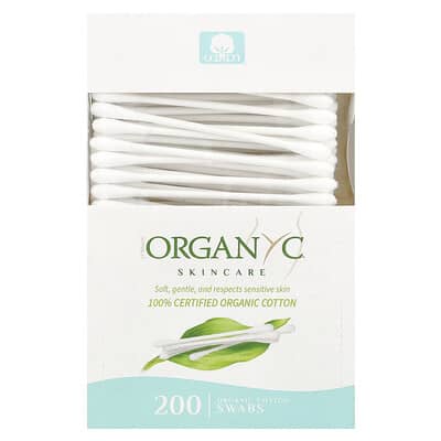 Organic Cotton Swabs, 200 Swabs