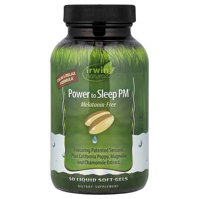Power to Sleep PM®, без мелатонина, 50 жидких мягких капсул