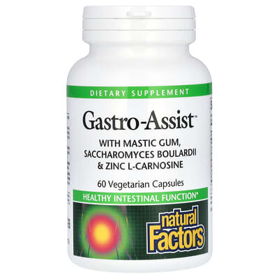 Gastro-Assist™ с камедью мастикового дерева, Saccharomyces Boulardii и цинком L-карнозином, 60 вегетарианских капсул