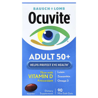 Ocuvite для взрослых 50+, 90 мягких капсул