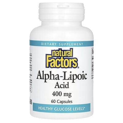 Natural Factors альфа-липоевая кислота 400 mg 60 капсул