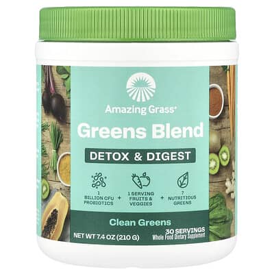 Смесь Greens Blend, Detox & Digest, Clean Greens, 7.4 oz (210 g)