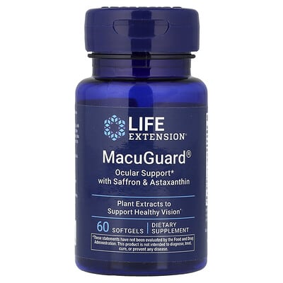 MacuGuard®, Ocular Support with Saffron & Astaxanthin, 60 Softgels