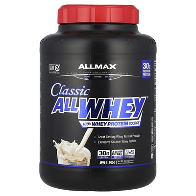 CLASSIC ALLWHEY®, 100% Whey Protein Source, Vanilla, 5 lbs (2.27 kg)