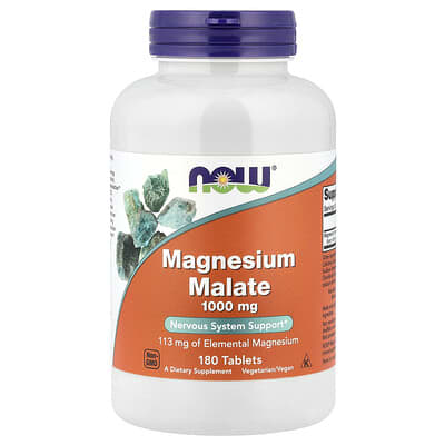 Магния малат, 1,000 mg, 180 таблеток