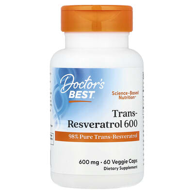 Trans-Resveratrol 600, 600 mg, 60 Veggie Caps