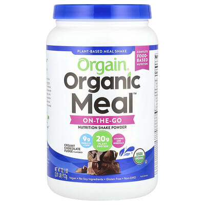 Протеиновый коктейль Orgain Organic Meal Creamy Chocolate Fudge, 2.01 lb (912 g)