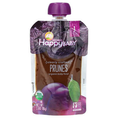 Happy Baby®, Organic Baby Food, 6+ Months, Prunes, 3.5 oz (99 g)