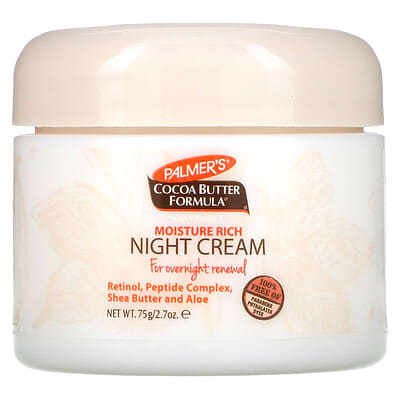 Ночной крем Palmer's Cocoa Butter Formula® с витамином E, насыщенный увлажнением, 2.7 oz (75 g)