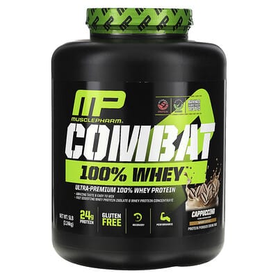 Combat® 100% Whey, Smooth Cappuccino, 5 lb (2.24 kg)