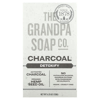Кусковое мыло, Charcoal, 4.25 oz (120 g)