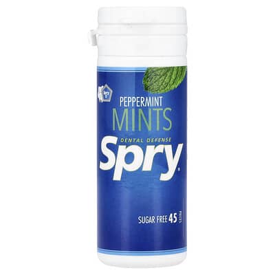 Xlear Dental Defense Spry® мятные леденцы, Peppermint, 45 шт.
