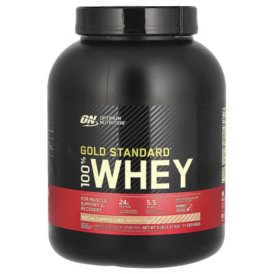 Сывороточный протеин Gold Standard 100% Whey, Mocha Cappuccino, 5 lb (2.27 kg)