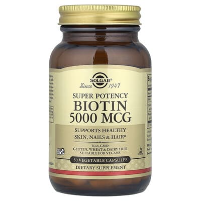 Biotin, 50 Vegetable Capsules