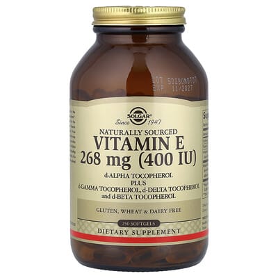 Vitamin E, Naturally Sourced, 268 mg (400 IU), 250 Softgels